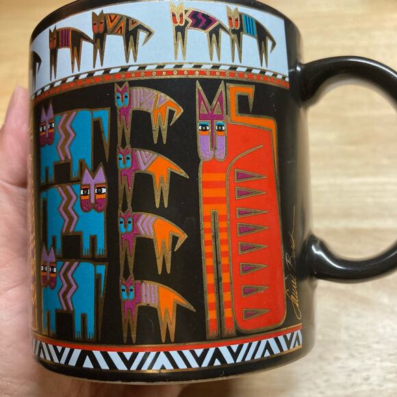Laurel Burch Egypticats Vintage Cat Mug 14 oz 1990 - Picture 5 of 9